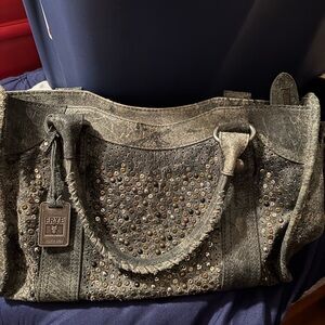 Rare Frye Women's Metallic Studded Shoulder Bag